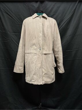 Beige Suede Coat Jacket